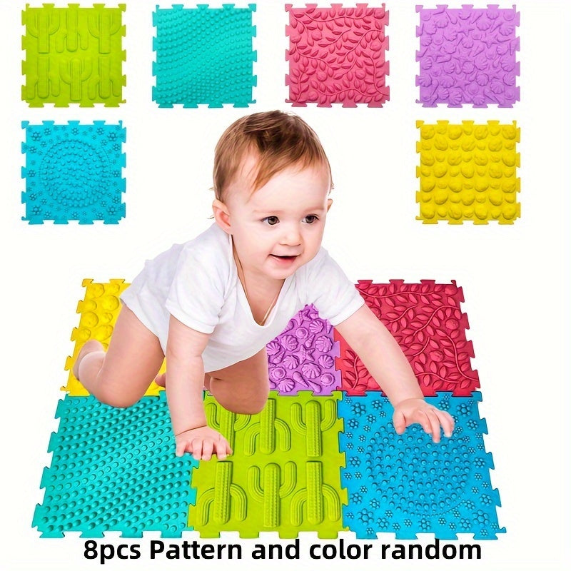 Set of 6 or 8 Sensory Mats for Adults Multicolor Orthopedic Puzzle Carpet for Sensory Rooms