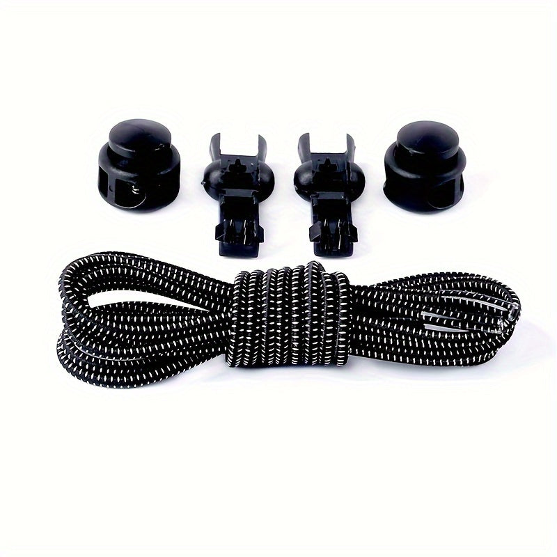 No-Tie Elastic Shoelaces for Sneakers, 12 Colors, Quick Lock, Stretchy