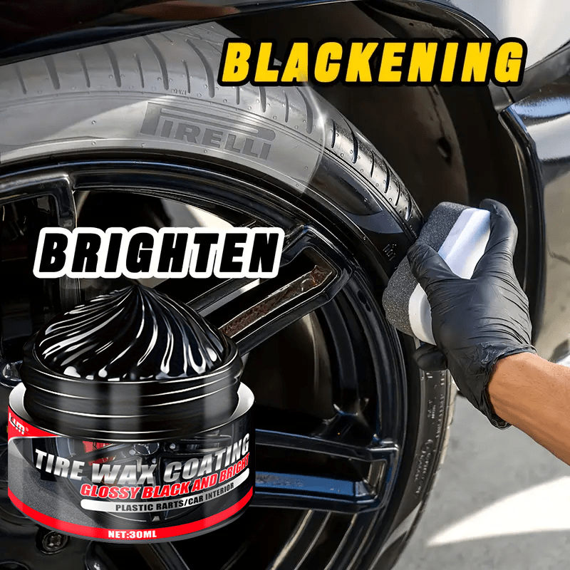 Набор для обновления интерьера автомобиля, пластичный воск для шин, глянец, восстановитель, 30 мл, долговечный
