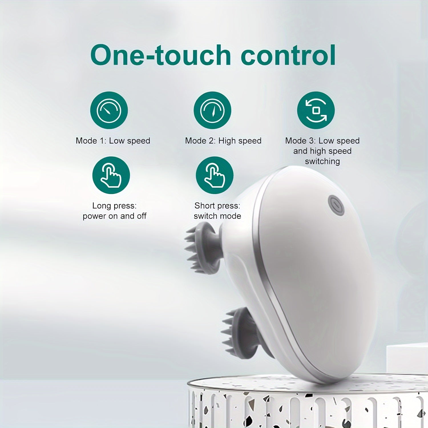 Elektr massaj qiluvchi bosh massajeri, 4 ta olib tashlanadigan tirnoq, qayta zaryadlanadigan, 95 ta tugun, mukammal bayram sovg'asi.