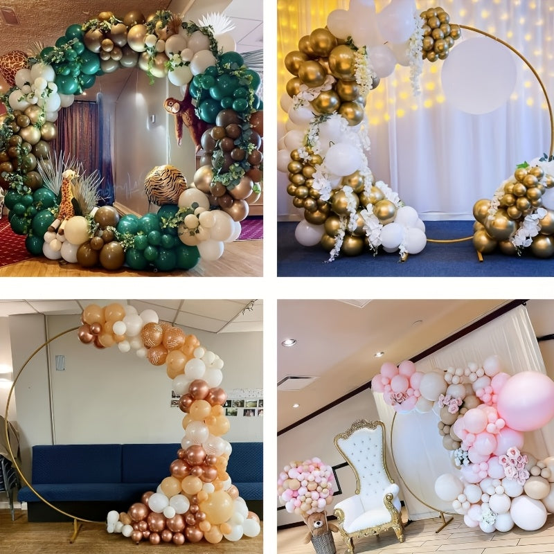 Arco de boda de metal dorado para eventos y fiestas