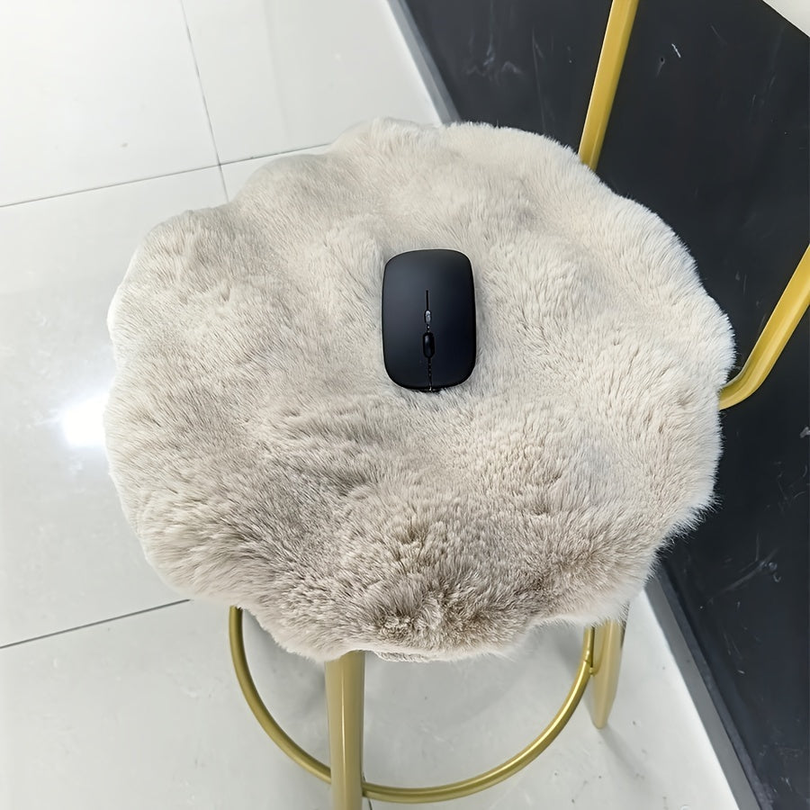 Round Bubble Fleece Carpet Soft Plush Non-Shedding Durable Floor Covering