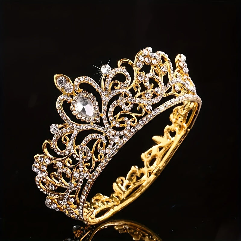 Elegant Rhinestone Tiara Crown for Weddings Proms and Celebrations