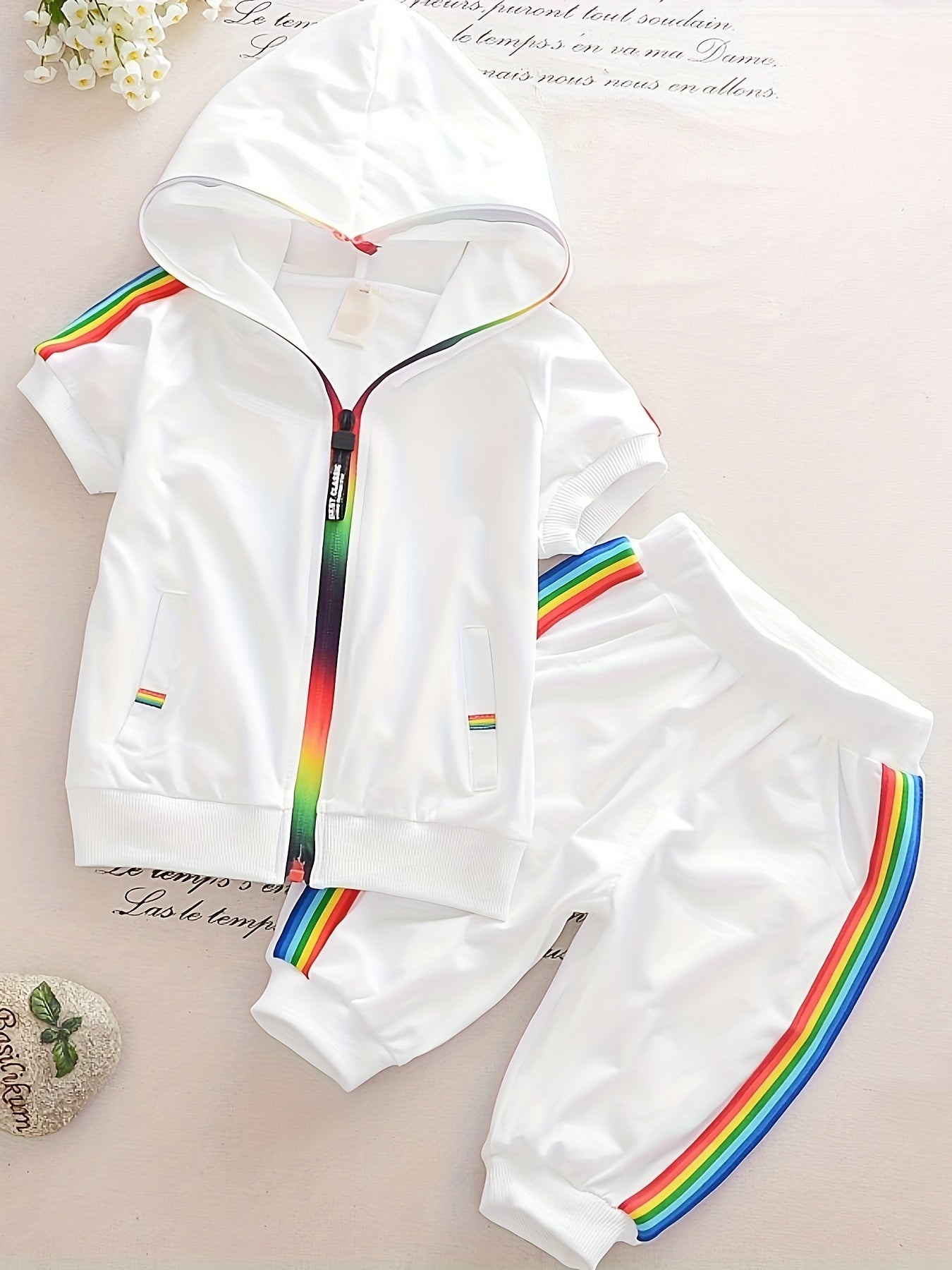 Boys Summer Shirt and Shorts Set Kids Casual Short Sleeve Solid Color Outdoor Activities