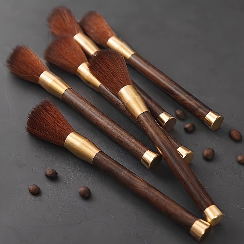 Kofe maydalagich cho'tkalar to'plami, yumshoq sochlar, yog'och tutqichlar, Espresso mashinasini tozalash uchun