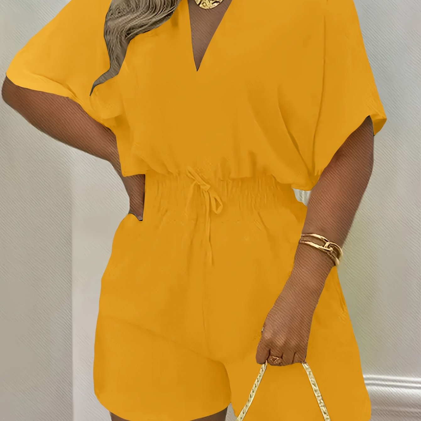 Women's Plus Size Jumpsuit Polyester Casual Plus Size Evening Wear