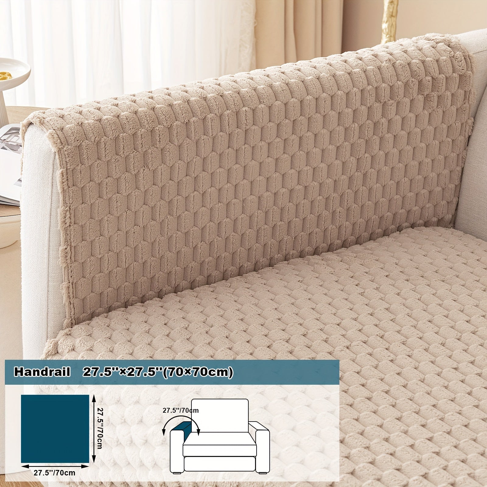 Мягкая бархатная подушка в виде сот для домашних животных, защитник дивана с нескользящим дизайном, подходит для декора спальни, офиса и гостиной.