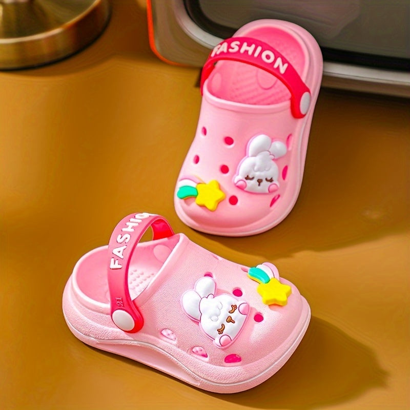 Kids' Cartoon Clogs and Mules Breathable PVC Slip-On Sandals for Boys and Girls