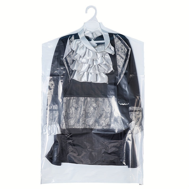 Set of 50 Transparent Garment Storage Bags for Clothes Dresses Suits Coats