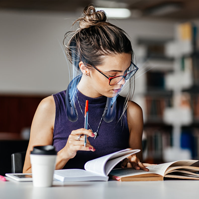 Mini USB Rechargeable Portable Fan with Adjustable Speeds and Quiet Operation for Travel Home Gym Beach
