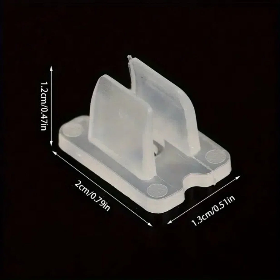 10/20/45 Pcs 6mm Plastic LED Strip Fixing Clips for Neon Light Securing