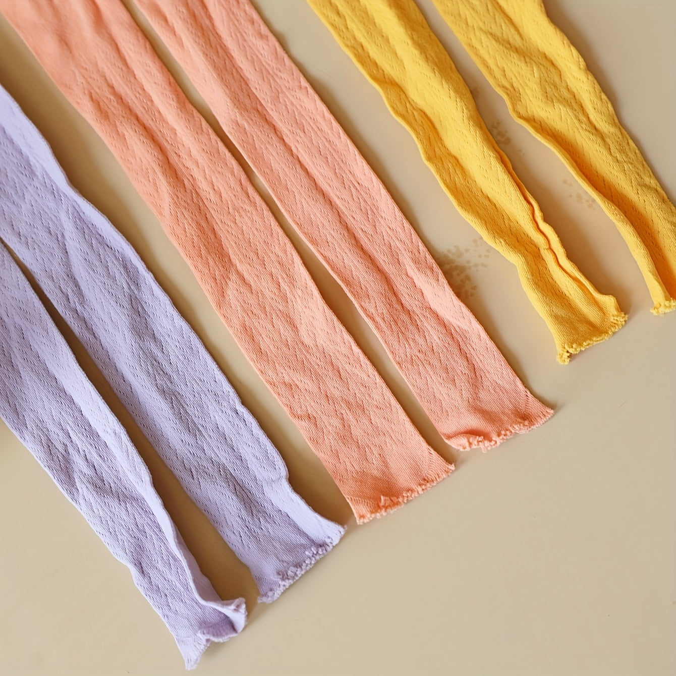 Girls' Mesh Pantyhose 4 Pairs All-Season Breathable Comfortable Outdoor Wear