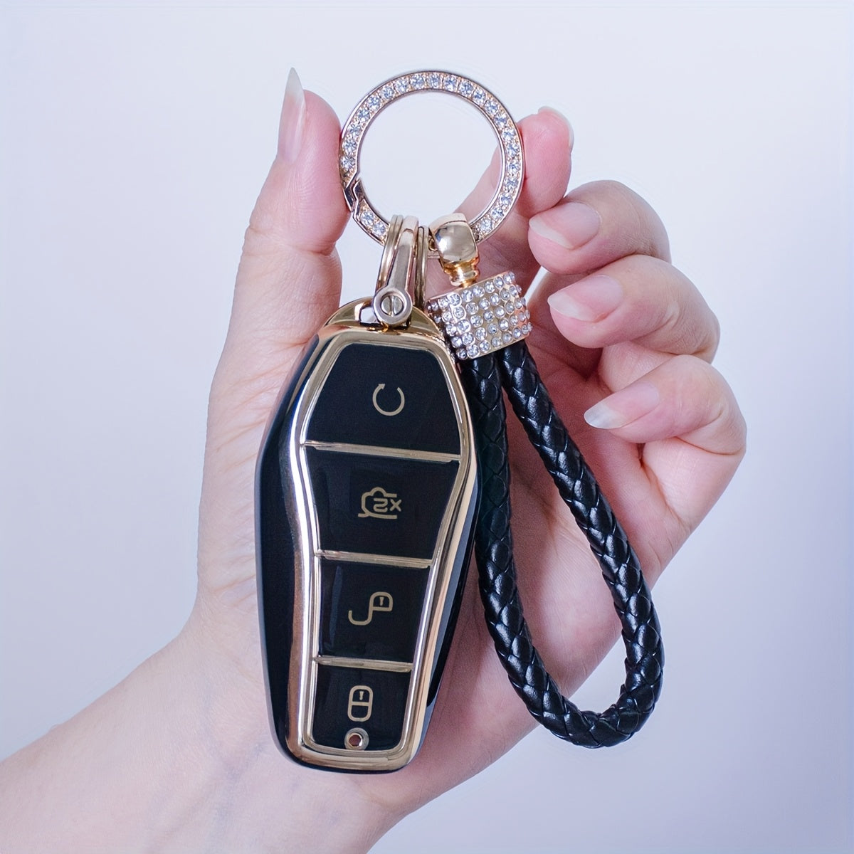 TPU Key Fob Cover for EV Car Key Protector for Song Plus, Atto 3, Han EV