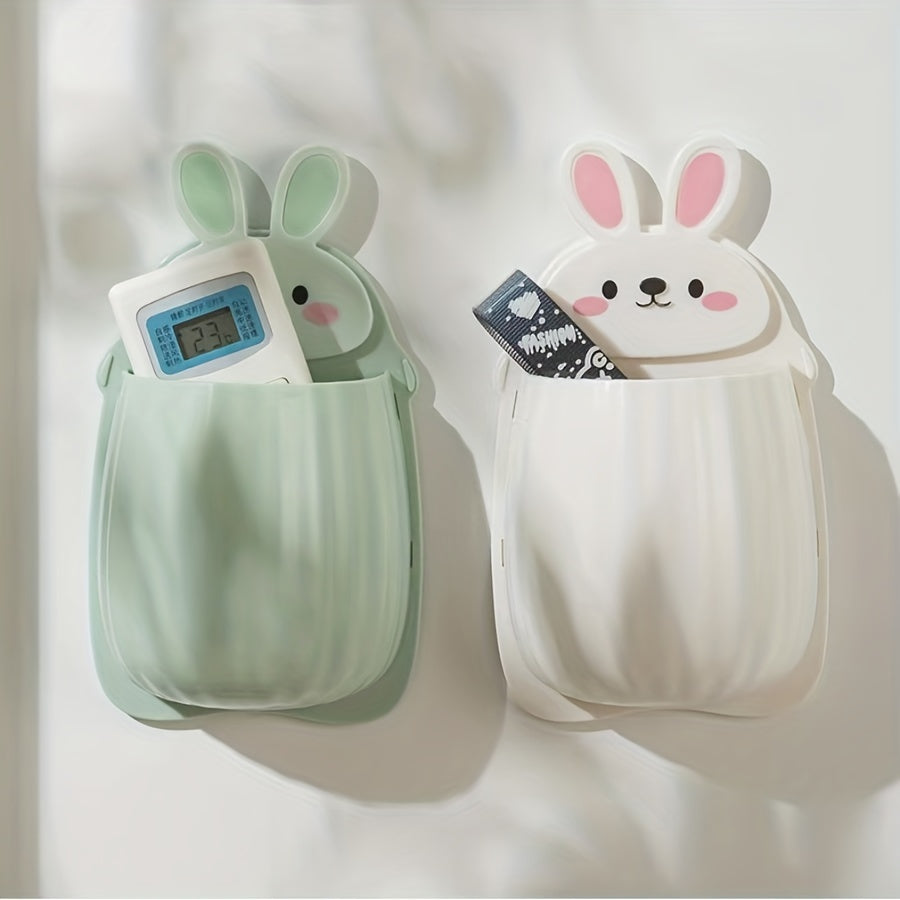 Chiroyli quyon saqlash uskunasi tish cho'tkasi va tish pastasi uchun, devorga o'rnatiladigan hammom bezak aksessuari.