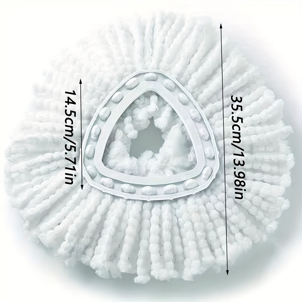 Microfiber Mop Heads 2-Pack Triangle Rotating Swivel Replacement for Cleaning