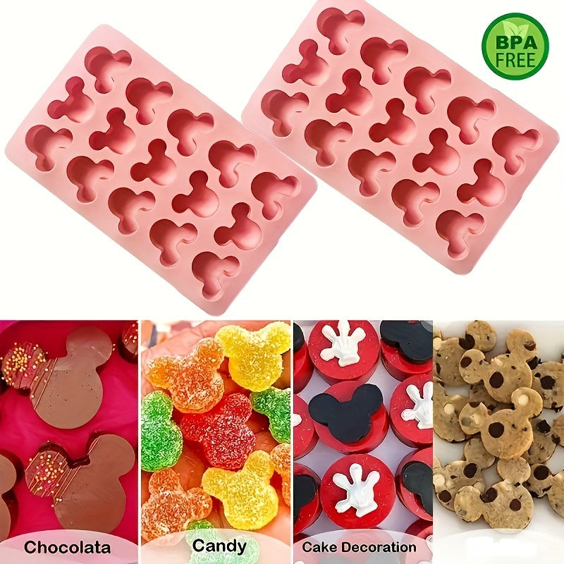 Silicone Mold 15 Cavities Mouse Design for Fondant Chocolate Pudding Cake Soap Resin