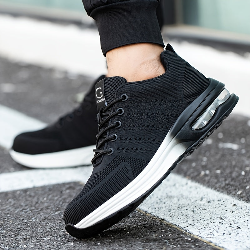 Women's Steel Toe Work Shoes Breathable Fabric Lightweight Black Protective Sneakers