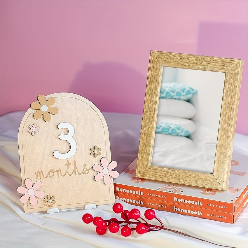 Wooden Milestone Birth Sign Set for Baby Photography and Growth Tracking