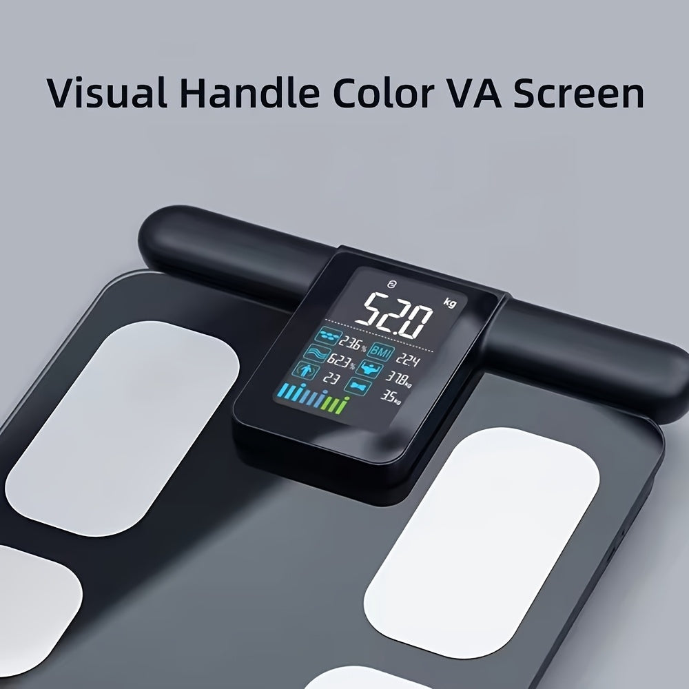 ICOMON Smart Weight Scale: Yuqori aniqlik, LED displey, USB bilan qayta zaryadlanadigan, simsiz ulanish imkoniyatiga ega, Uy va hammom uchun ideal