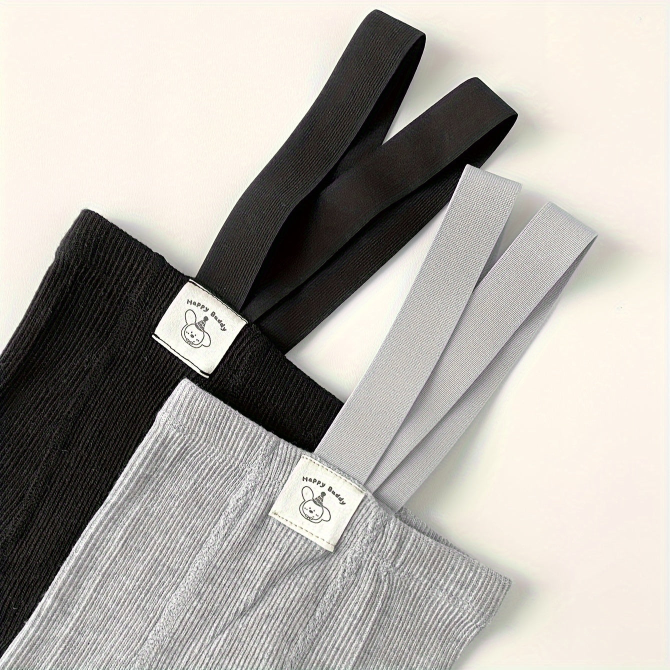 '2 Yoshlar' Qora va Kulrang Pantihozi, Yumshoq va Havo O'tkazuvchi, Oson Cho'ziladigan Tasmalar bilan, Har Mavsumga Mos, Faqat Qo'l Yuvish.