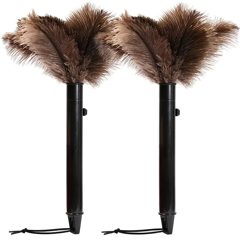 Ikkita 15 dyuymli tortiladigan chang tozalash tayoqlari - yuqori sifatli materiallar va tez samaradorlik bilan shift fanlarini, jaluzilarni va elektron qurilmalarni oson tozalang.