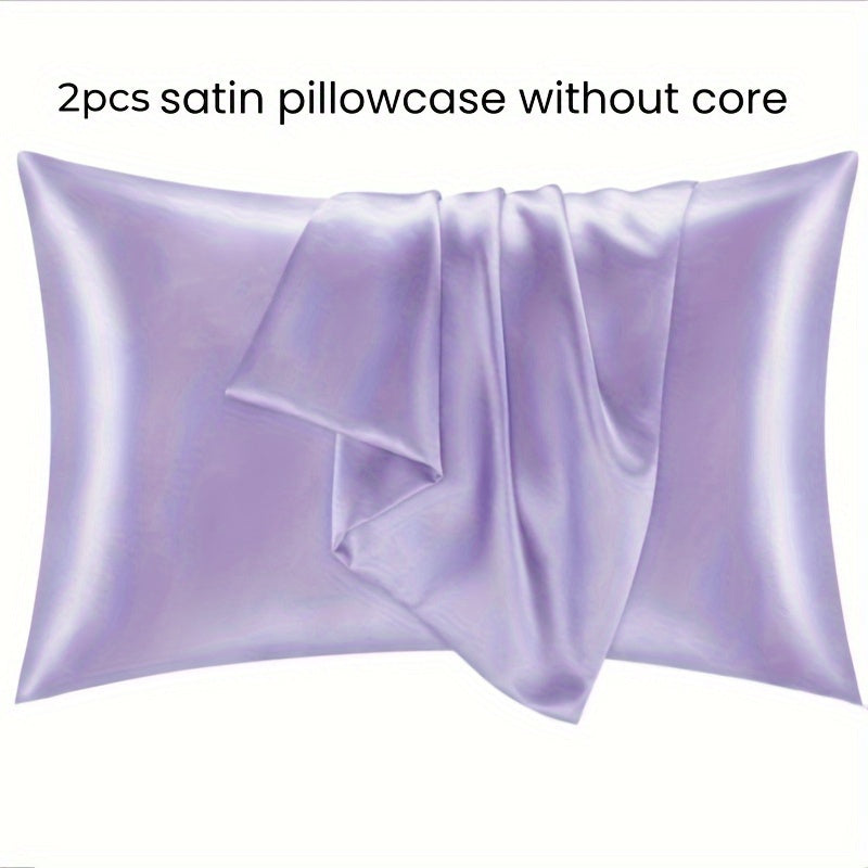 Satin Pillowcases Set of 1 or 2 Comfortable Sleep Bedding