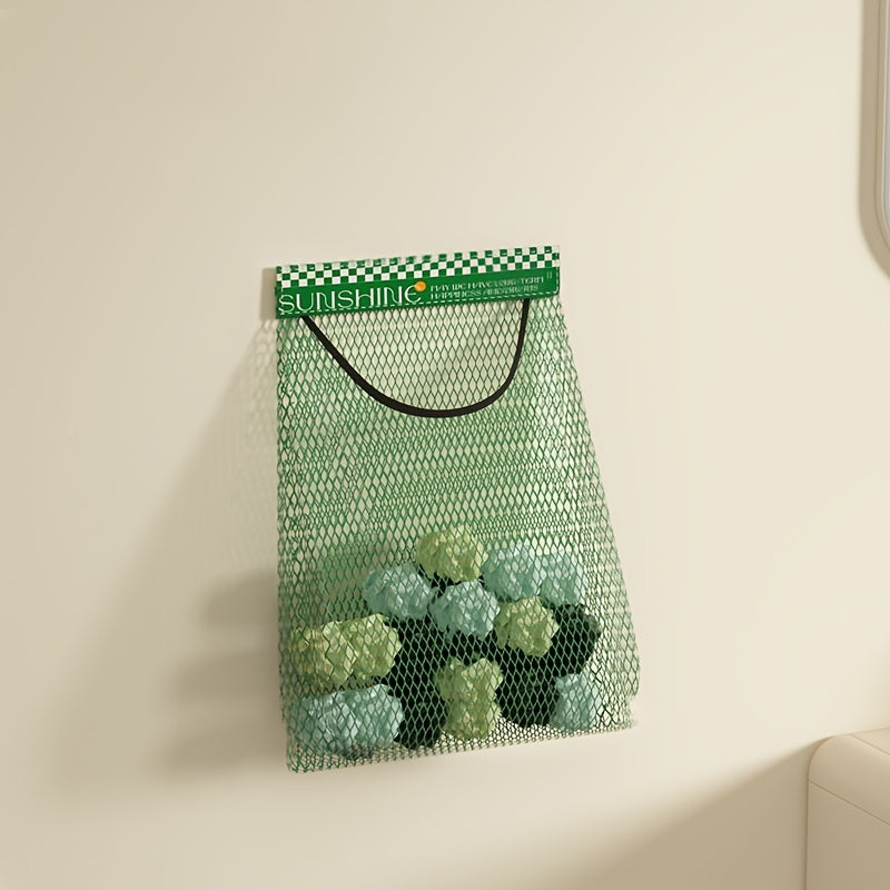 Large Capacity Wall-Mounted Mesh Bag for Kitchen Storage Reusable Hanging Organizer