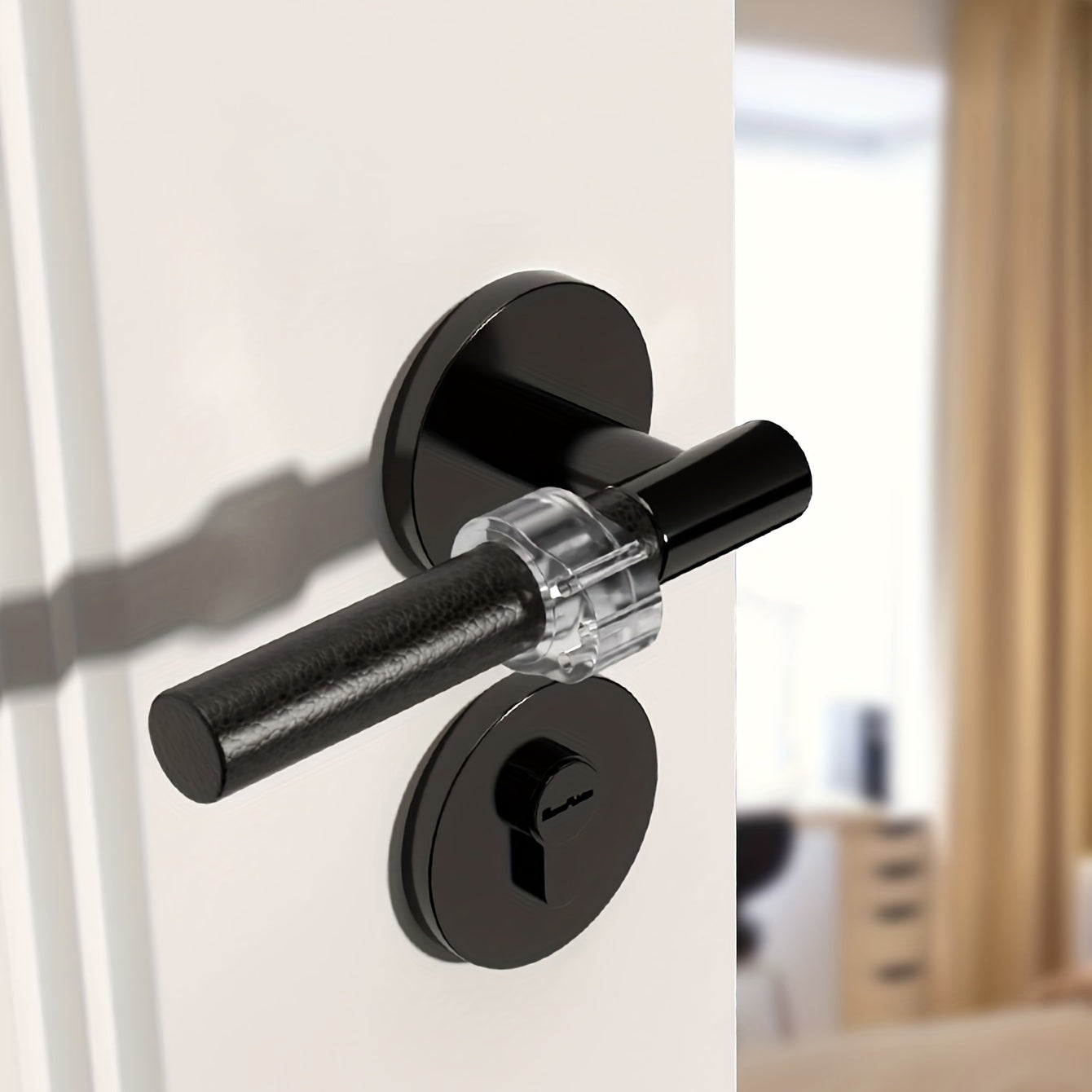 Six Circular Transparent Doorstops for Protecting Doors and Handles Silent Wall Protection