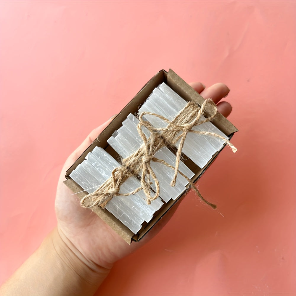 Set of 10/20/30 White Selenite Stick Bundles for Healing Meditation Energy Clearing