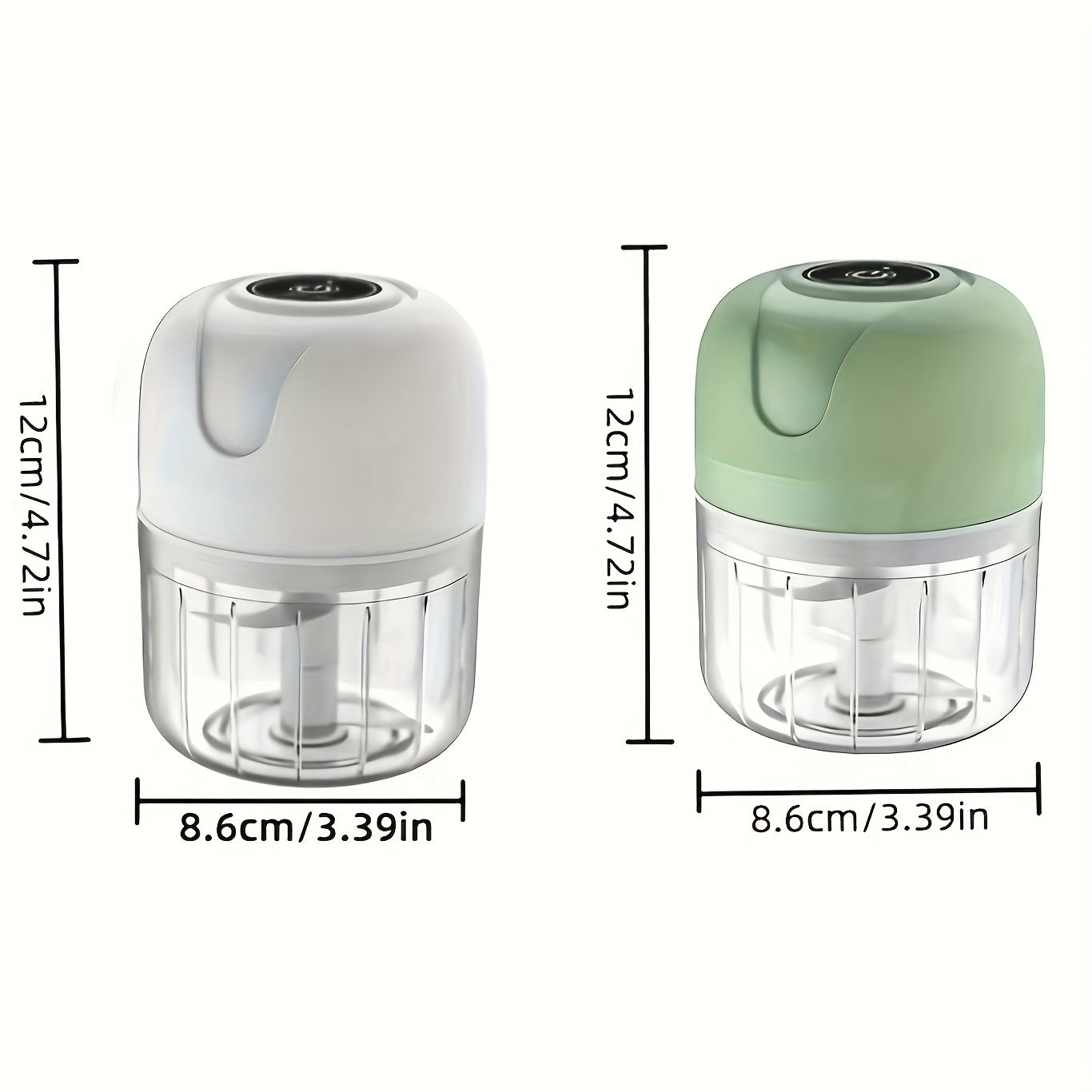 SENBOWE USB Elektr garlic press va oziq-ovqat protsessori - zanglamaydigan po'lat pichoq bilan kompakt dizayn, 5 soniya ichida maydalash, tez oshxona tayyorlash uchun USB orqali quvvatlanadigan.