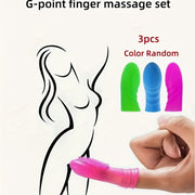 Masajeador vaginal femenino con 3 pinzas para dedos, estimulador de punto G y clítoris, color aleatorio