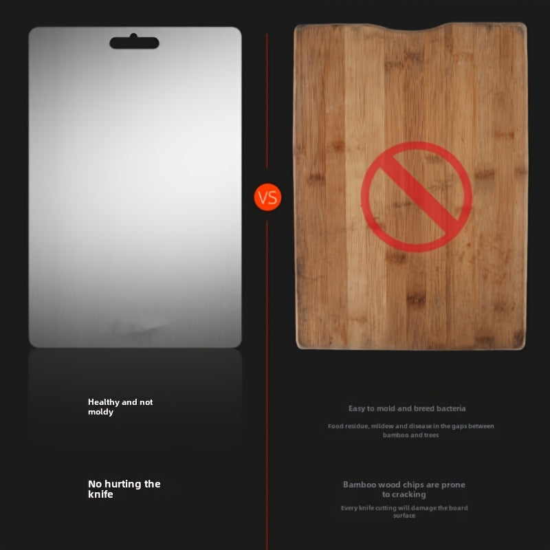 Stainless Steel Double-Sided Cutting Board for Kitchen and Dining