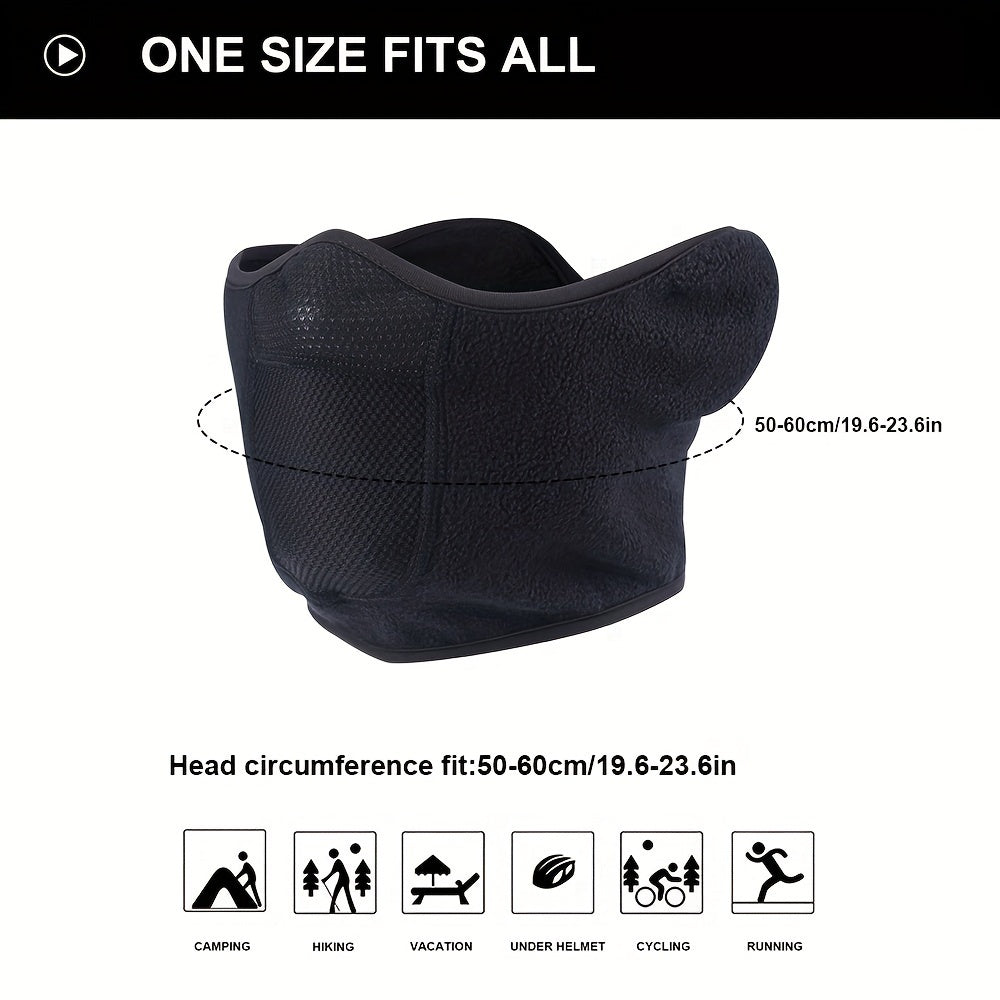 Men's Winter Face Mask and Scarf with Ear Protection for Skiing Cycling Running