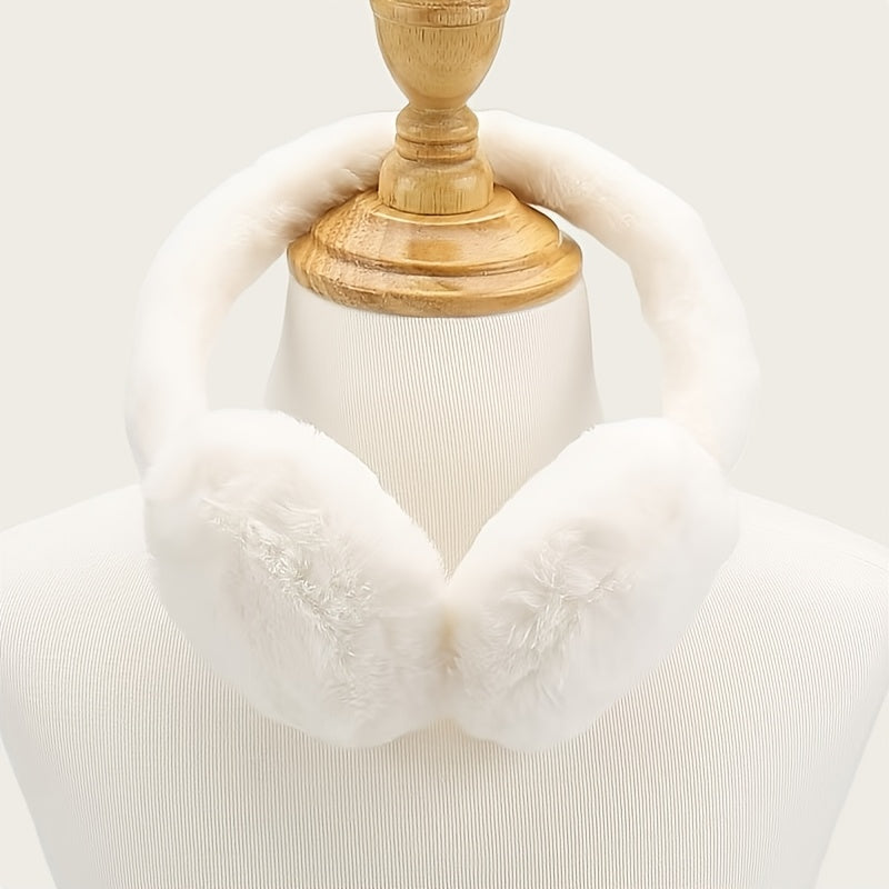 Women's Plush Earmuffs Winter Warm Comfortable Elastic Fit Polyester Fiber