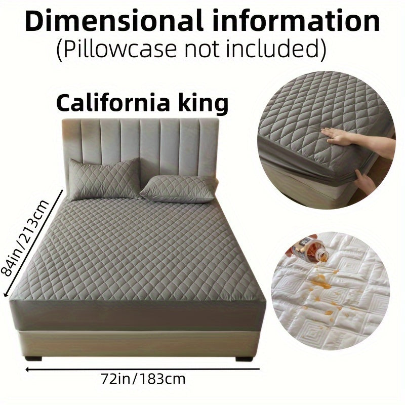 Suv o'tkazmaydigan yostiq himoyachisi, bir-biriga qo'shilgan rangli qatlamli dizayn, suv o'tkazmaydigan, sirpanmaydigan yotoq qoplami