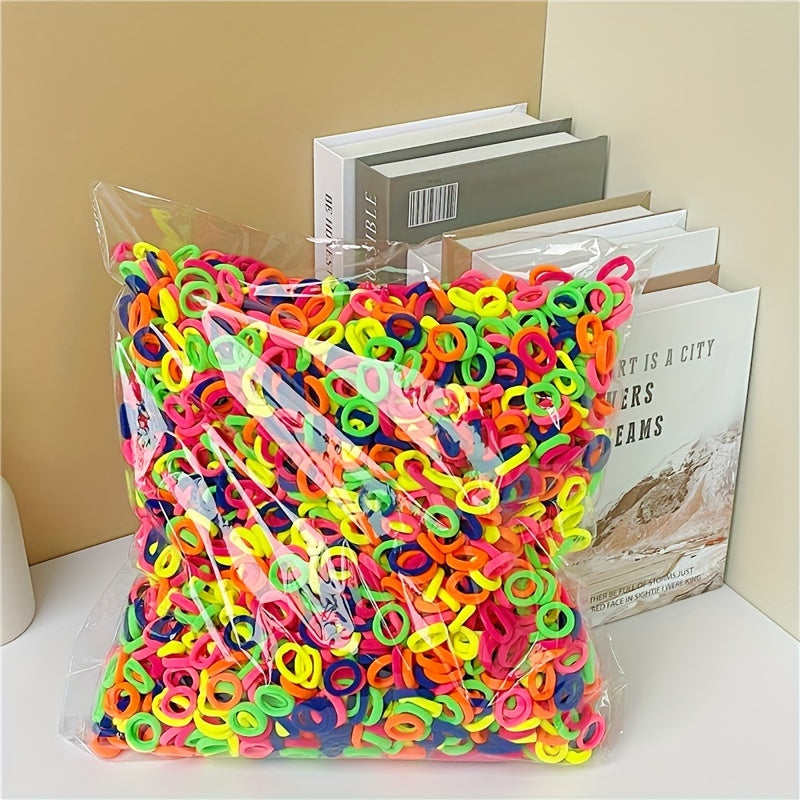 Stretchy Candy Hair Ties Set for Women and Teens Jersey Solid Color Hair Accessories