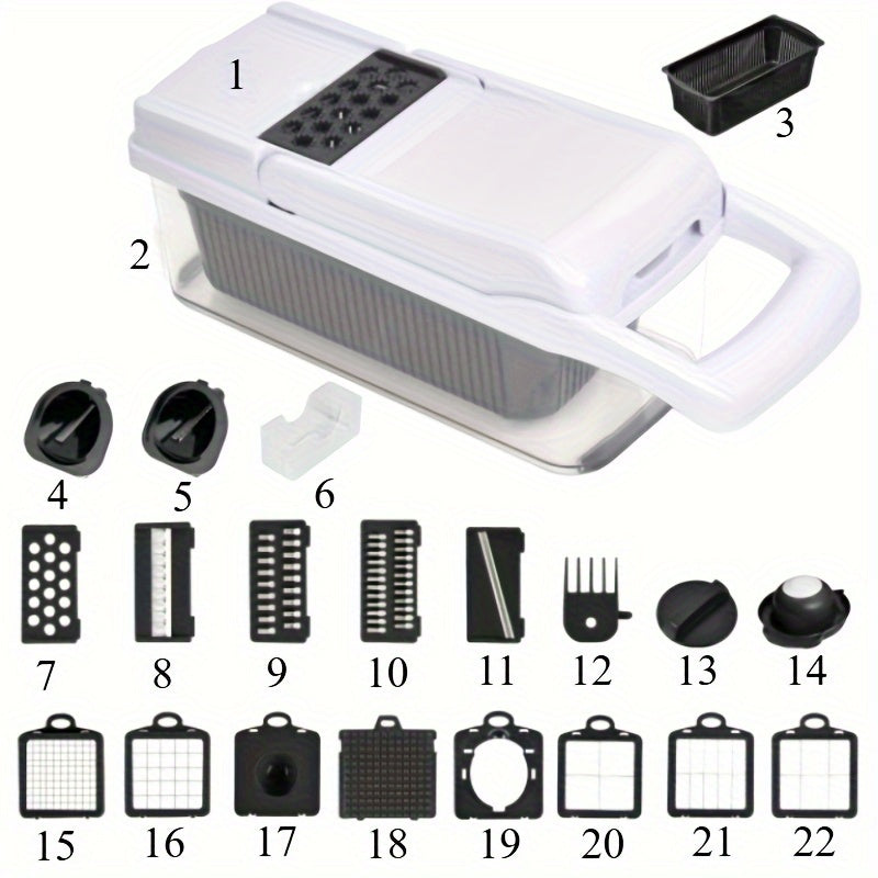 Vegetable Slicer and Cutter, Multi-Use Kitchen Tool for Slicing and Slicing
