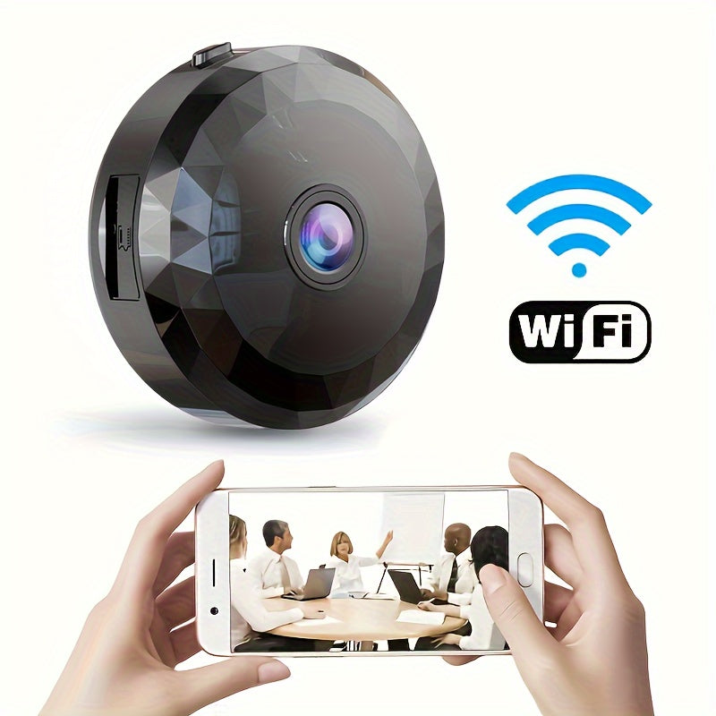 Uy xavfsizligi, avtomobil, uy hayvonlari uchun simsiz WiFi kamera. Ichki/tashqi, portativ, 480p video va 128G maksimal saqlash. Batareya bilan ishlaydigan/USB, ABS material. 2.4GHz ulanish, SD karta kiritilmagan.