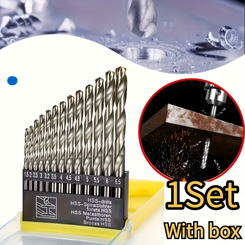 HSS Cobalt Drill Bit Set 1.5mm-6.5mm for Hard Metals High-Speed Steel