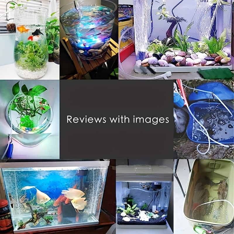 USB Aquarium Air Pump Dual-Port Quiet Oxygenator with Air Stone for Fish Tanks