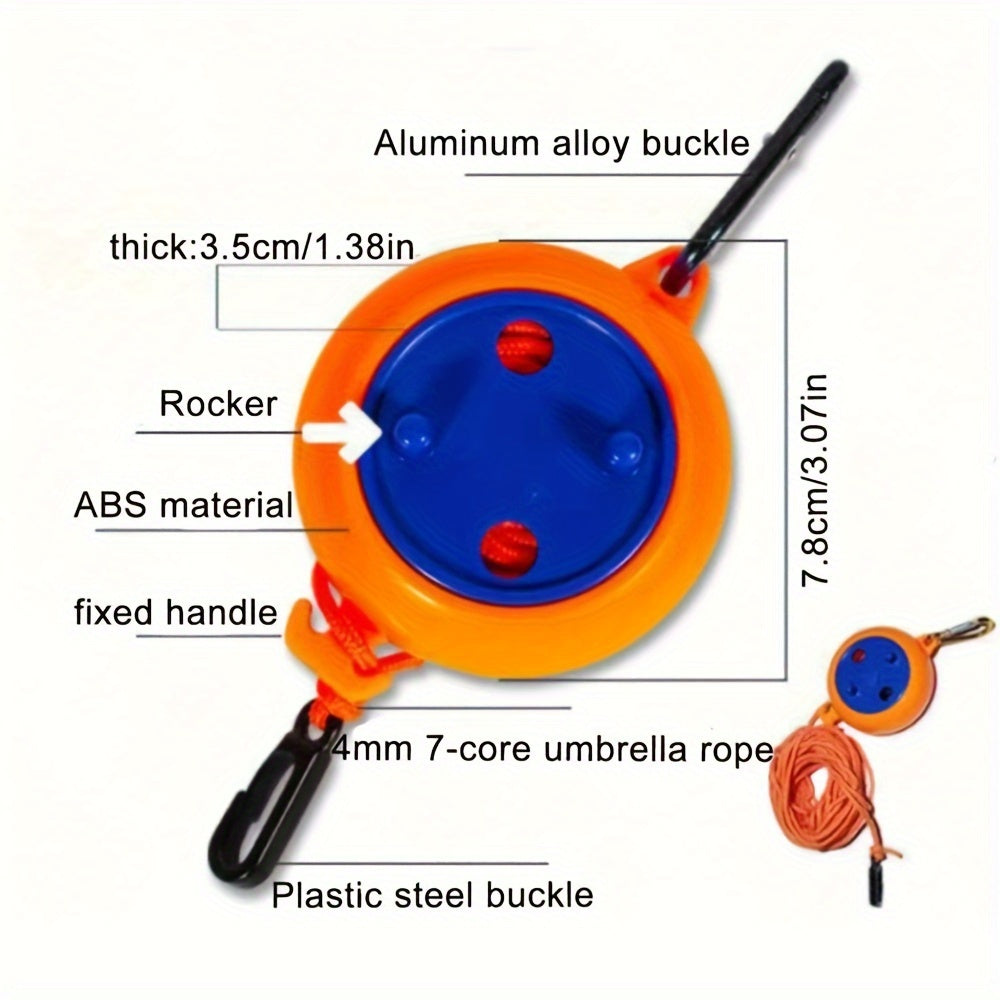 Nylon Retractable Clothesline 10m Portable Indoor Outdoor Drying Rack No Drilling