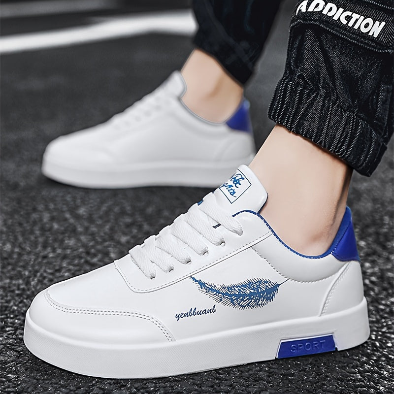 Zapatos casuales de skate para hombre, sin deslizamiento, resistentes al desgaste, con cordones, para estilo callejero