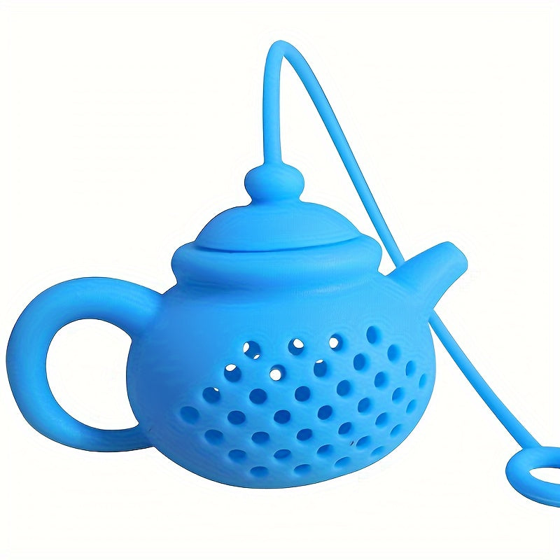 Reusable Silicone Teapot-Shaped Tea Infuser for Loose Leaf Tea, Small Kitchen Use