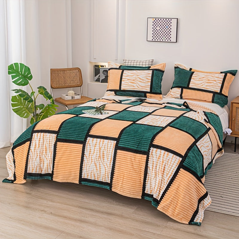 Har mavsum uchun vintage dizayni bilan qulay plaid yostiqchalari va mashina bilan yuviladigan