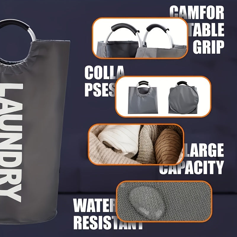 Fabric Laundry Basket Waterproof Lightweight Spacious with Cushioned Handles