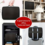 Men's 3-Layer Security Briefcase with Password Lock Waterproof Fireproof Laptop Document Organizer
