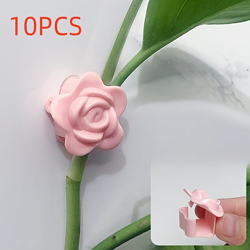10pcs Self-Adhesive Wall Plant Clips for Climbing Roses Garden Support
