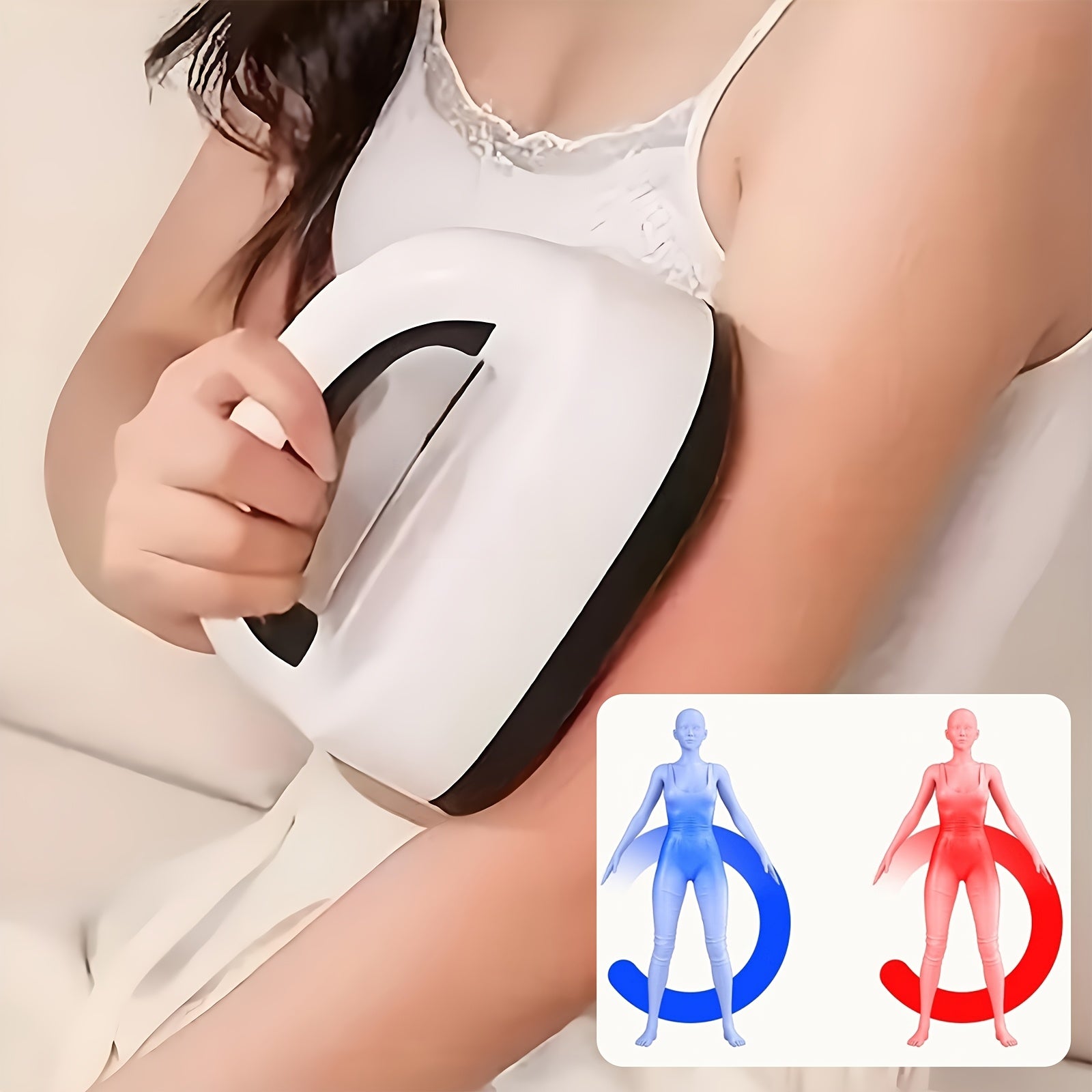 Quyoshda zaryadlanadigan to'liq tanali massajer, jim ABS material, ko'p burchakli qorin roliki, USB zaryadlash va uyda foydalanish uchun.