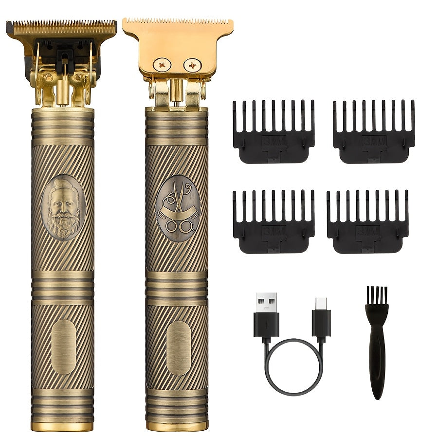 Erkaklar uchun simsiz elektr soch kesgich va clipper to'plami, USB orqali zaryadlanadigan litiy batareyali, raqamli displey, cho'tka, tarak va tozalash aksessuarlar bilan. Unikal barbershop uslubidagi soqol qirqish mashinasi