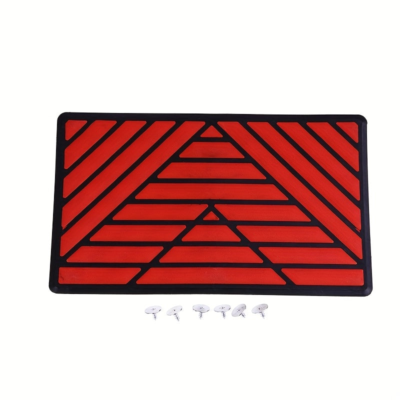 Car Floor Mat Non-Slip Wear-Resistant Pedal Pad Diamond Pattern 24.6x15.5cm